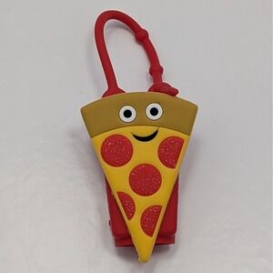 Bac-Pac Buddies Pizza Emoji Smiley Face Hand Sanitizer Holder 1 oz Keychain